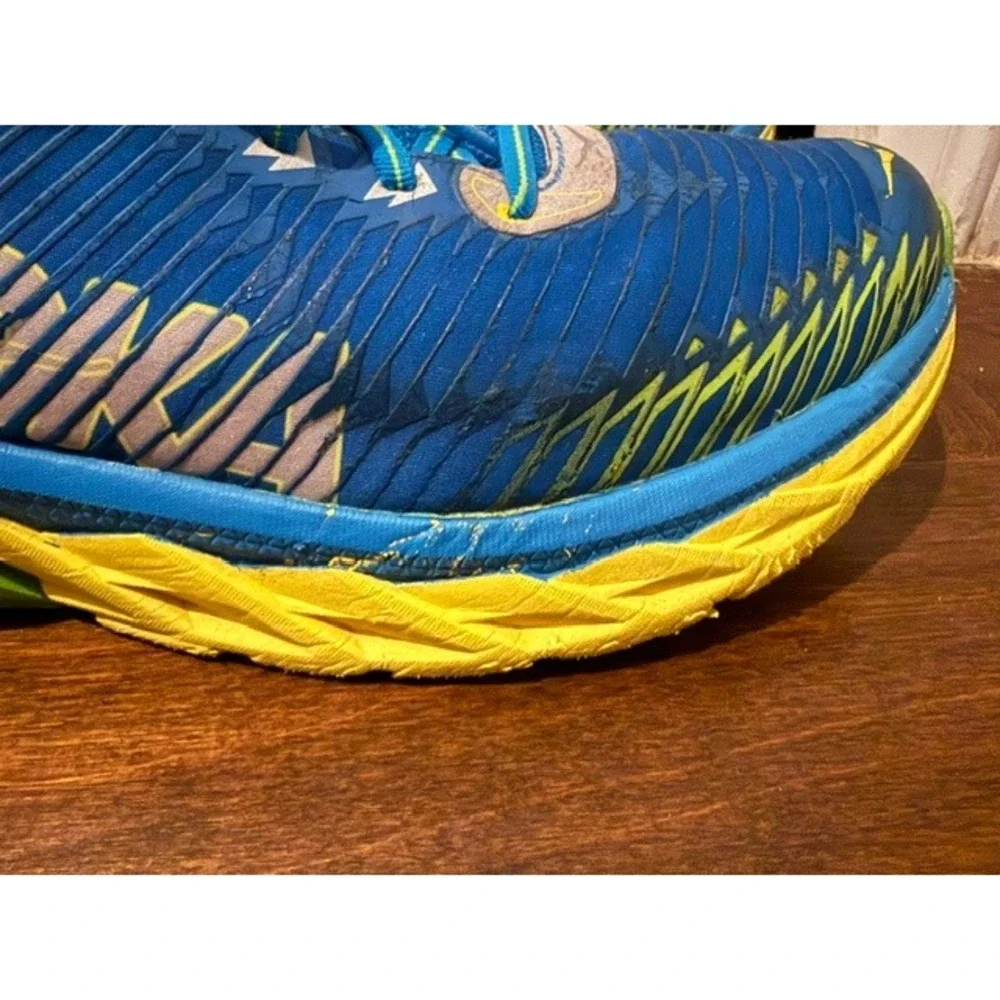 Hoka One One Arahi Blue Blazing Yellow Running Shoes Mens Sz 11.5